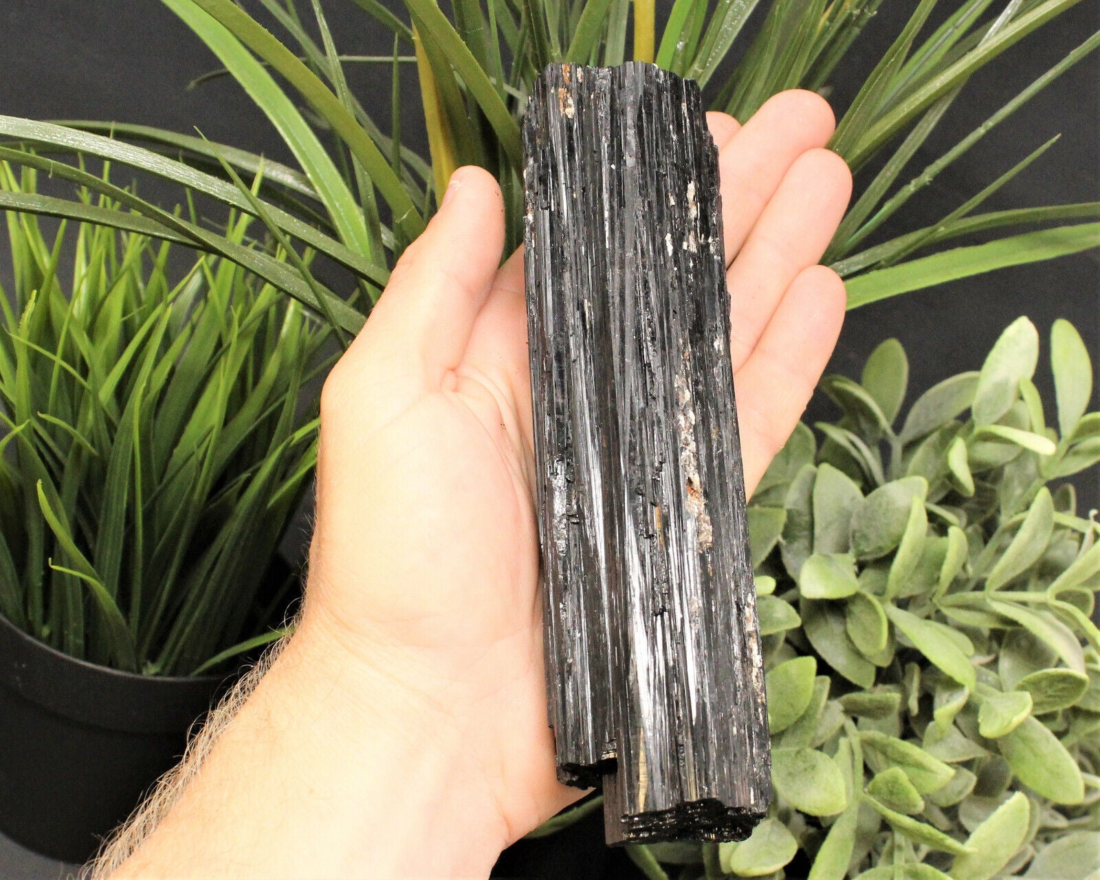 JUMBO Black Tourmaline Rods Premium Rough Natural Crystal Logs
