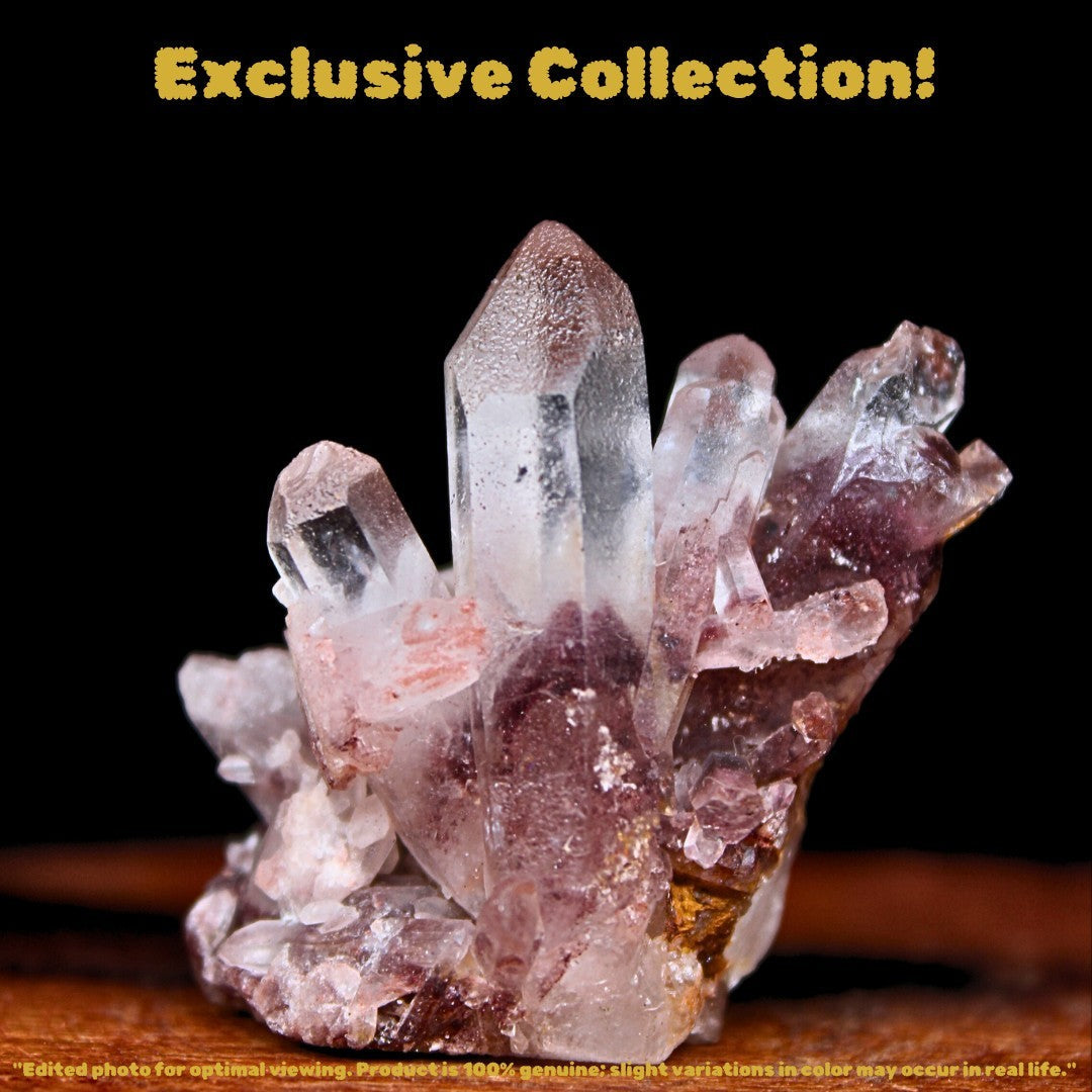 Red Phantom Quartz 103g Raw Crystal Cluster Healing Mineral from India