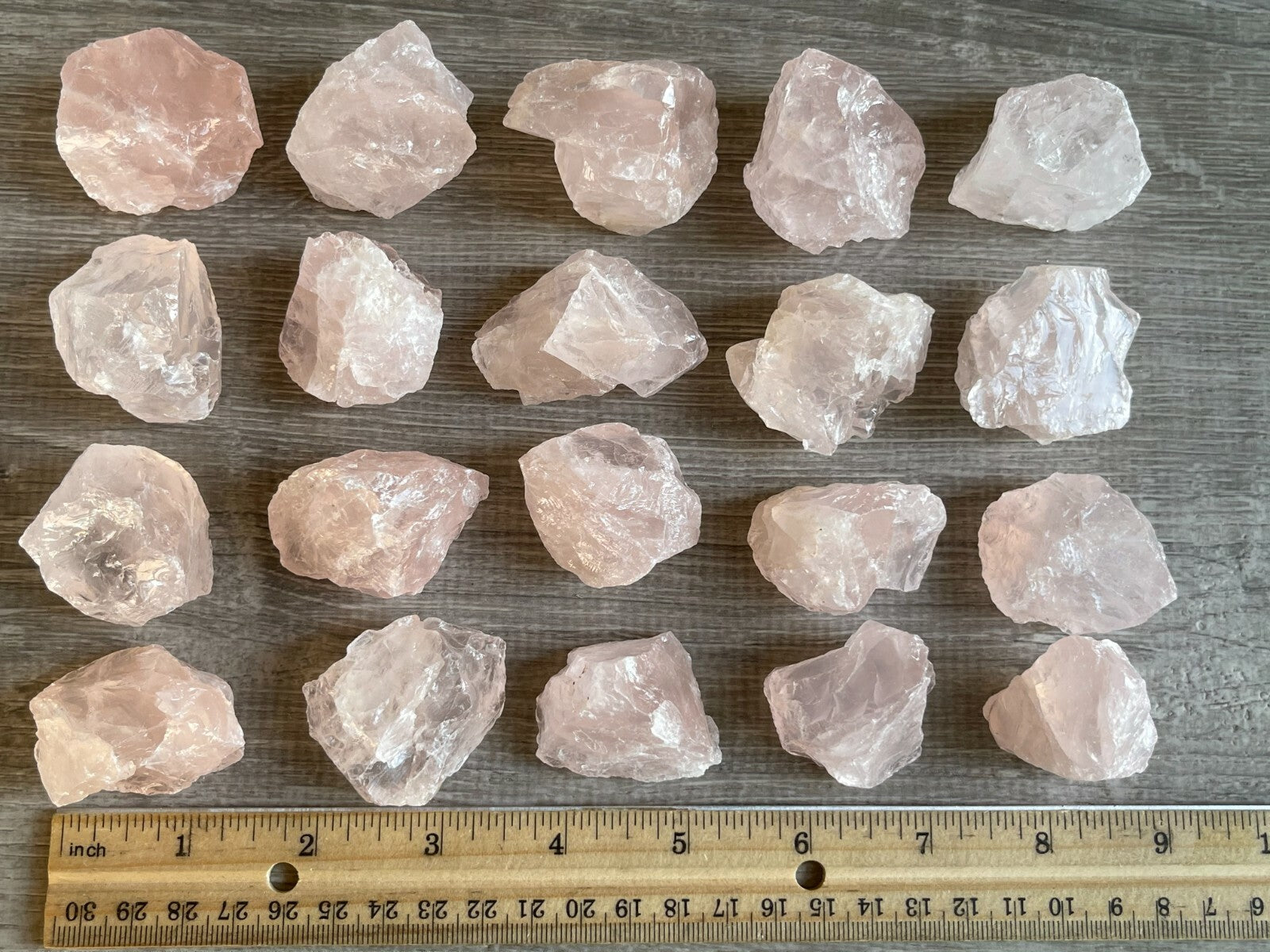 Rose Quartz Rough Natural Stones, 1.25-2" Raw Rose Quartz, Wholesales Bulk Lot