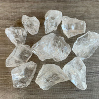 Natural Rough Clear Quartz Chunks, 1-2" Raw Clear Quartz, Wholesale Bulk Lot