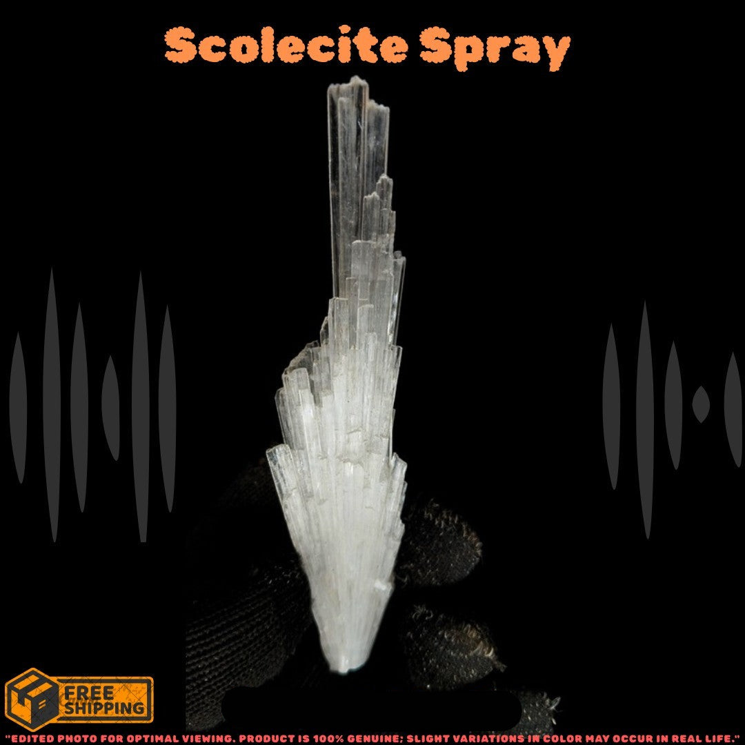 Scolecite Mineral Cluster | Natural Healing Crystal | Spiritual 14g 10x2x1 Cm