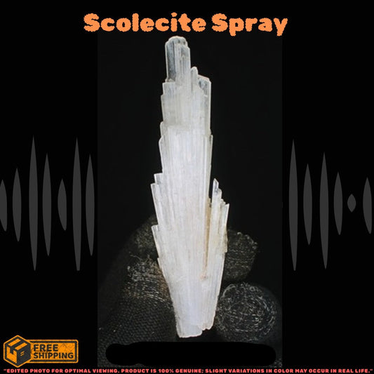 Natural Scolecite Cluster 18g White Zeolite Mineral Crystal from India