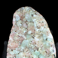 885g Green Apophyllite with Heulandite Rare Indian Zeolite Mineral Specimen