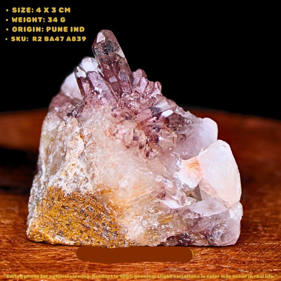 Phantom Clear Quartz 34g Raw Healing Crystal Cluster Mini Specimen India