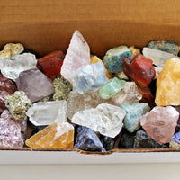 Bulk Crafters Collection 1/2 lb Box Gems Crystals Natural Raw Mineral 250g Rocks