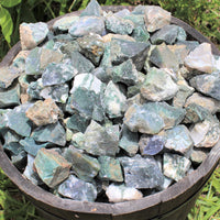 1000 Carat Bulk Lot Natural Rough Moss Agate, Raw Rock Crystal Healing 200 Grams