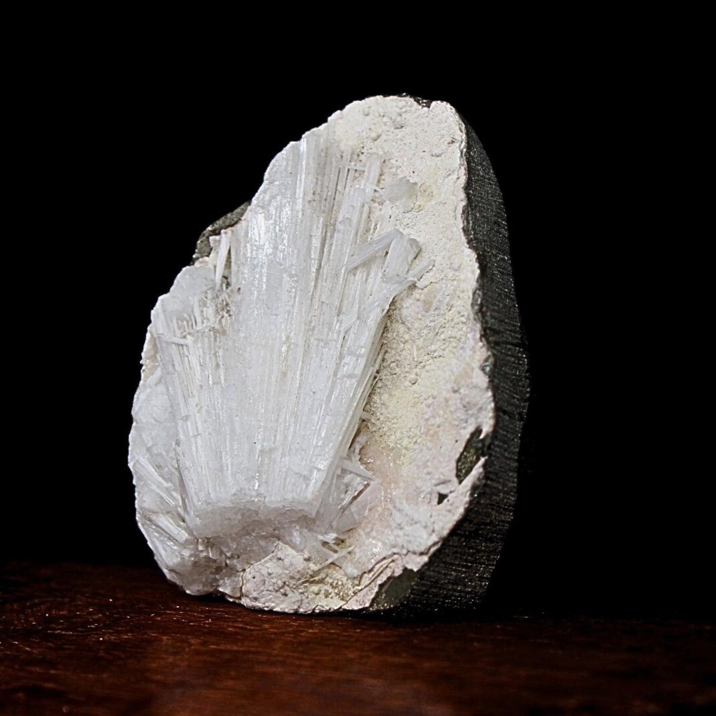 Natural Scolecite Geode 110g Raw Crystal Healing Mineral from India