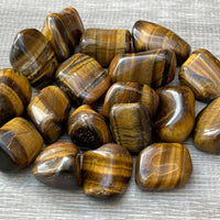 Grade A++ Gold Tiger Eye Tumbled Stones, 1"-1.5" Tumbled Tiger Eye,Pick How Many