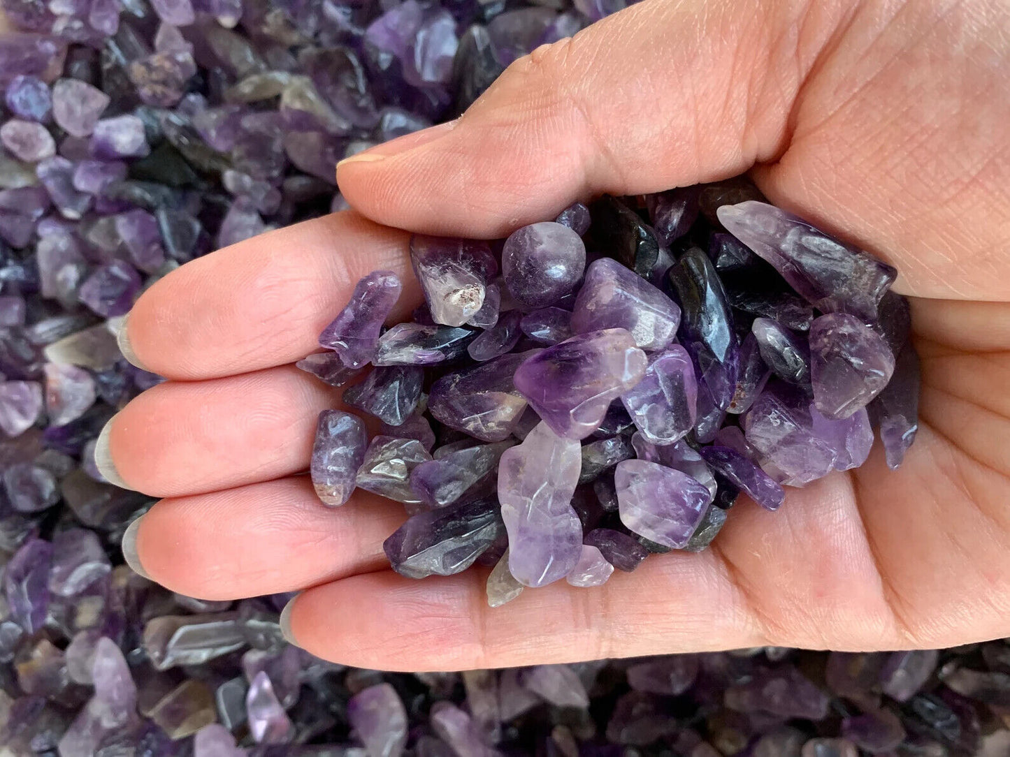 Grade A++ Semi Tumbled Gemstone Mini Chips 3 - 18 mm, Choose From 4 oz to 3 lbs