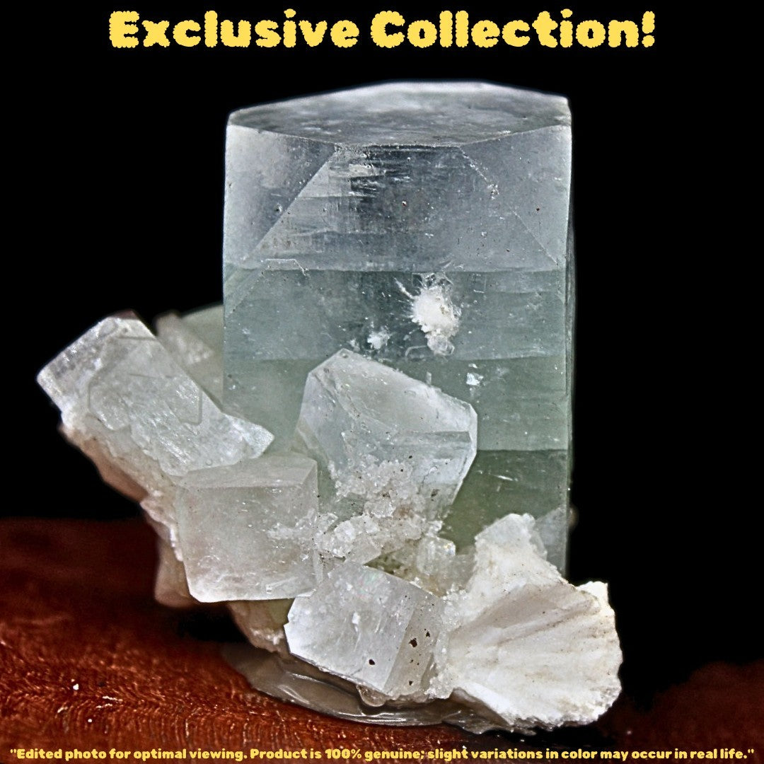 85g Green Apophyllite with Heulandite Rare Indian Mineral Specimen