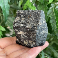 Standing Raw Black Tourmaline Chunk / Rod, Free Form Natural Black Tourmaline