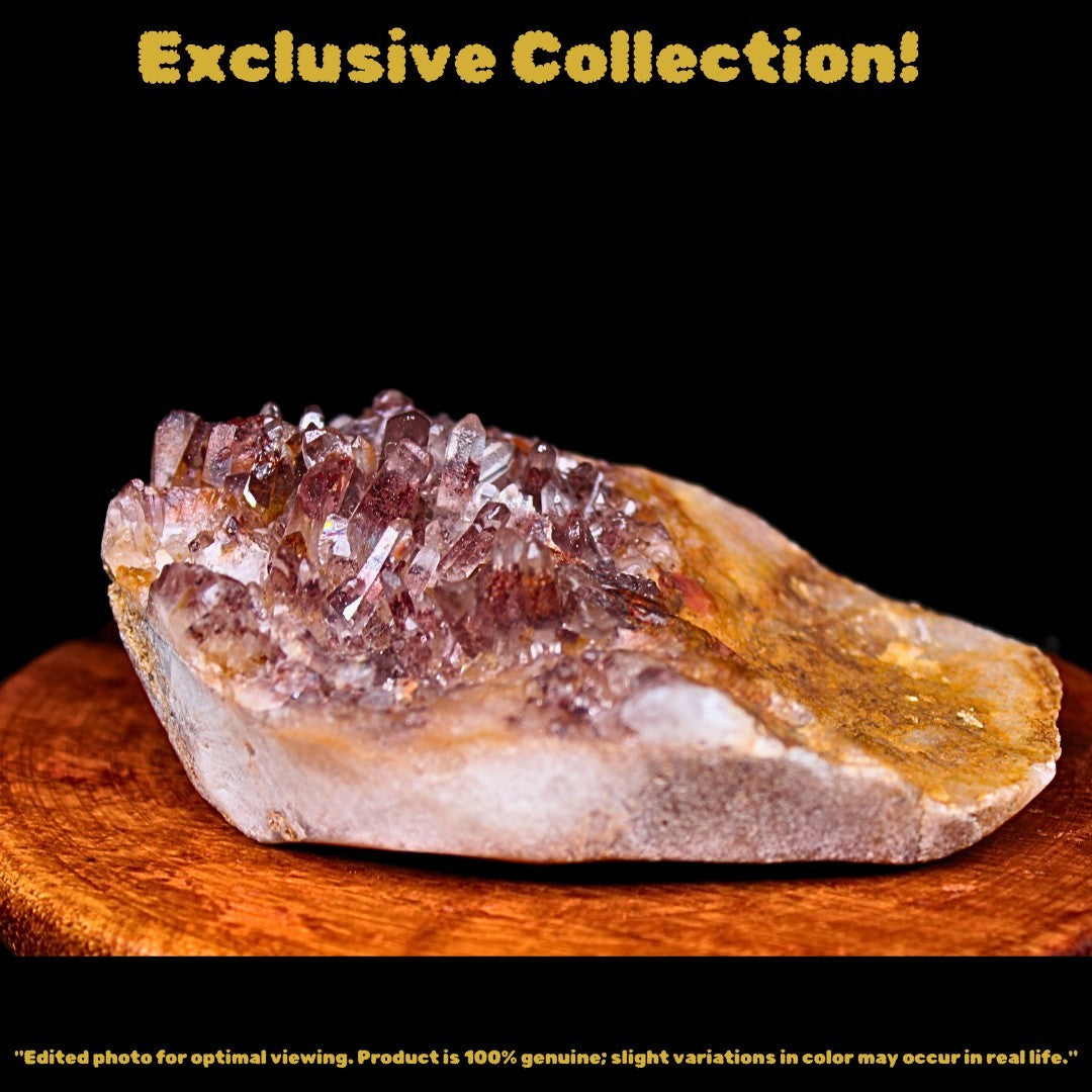 Phantom Quartz Crystal 208g 9x5 cm Natural Raw Cluster Mineral from India