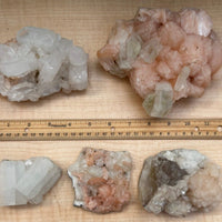 Apophyllite & Stilbite Crystal Cluster 3-8", Apophyllite Cluster with Inclusions