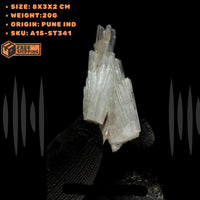 Natural Scolecite Crystal 20g White Zeolite Mineral from India