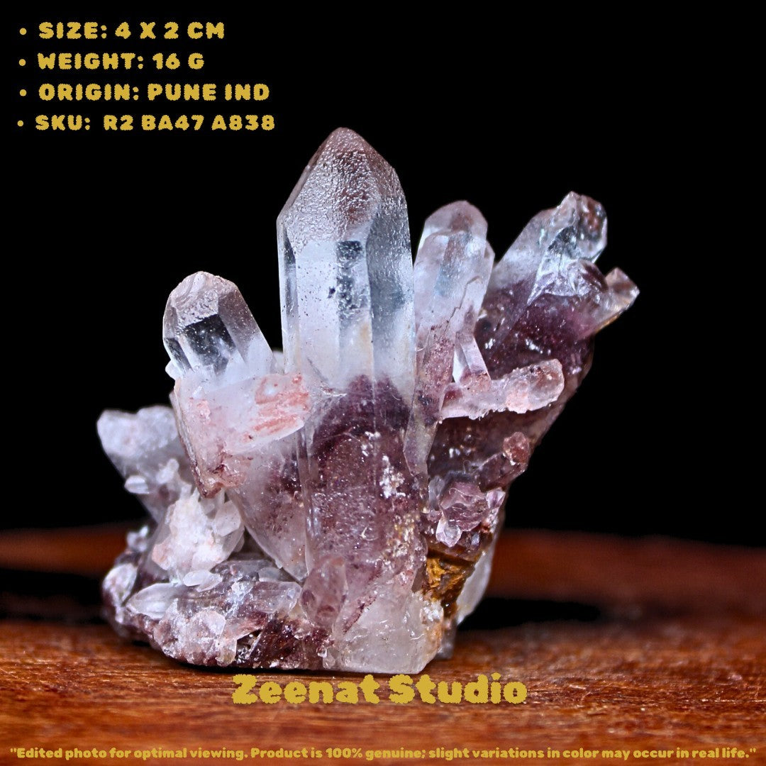 Red Phantom Quartz 103g Raw Crystal Cluster Healing Mineral from India