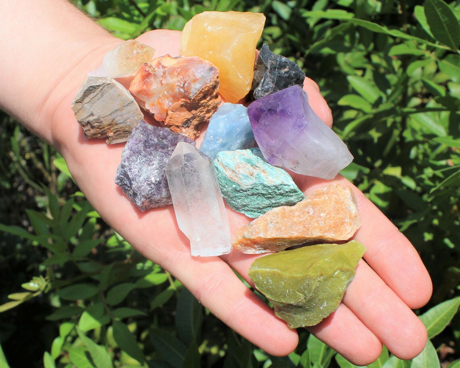 Bulk Crafters Collection 1/2 lb Box Gems Crystals Natural Raw Mineral 250g Rocks