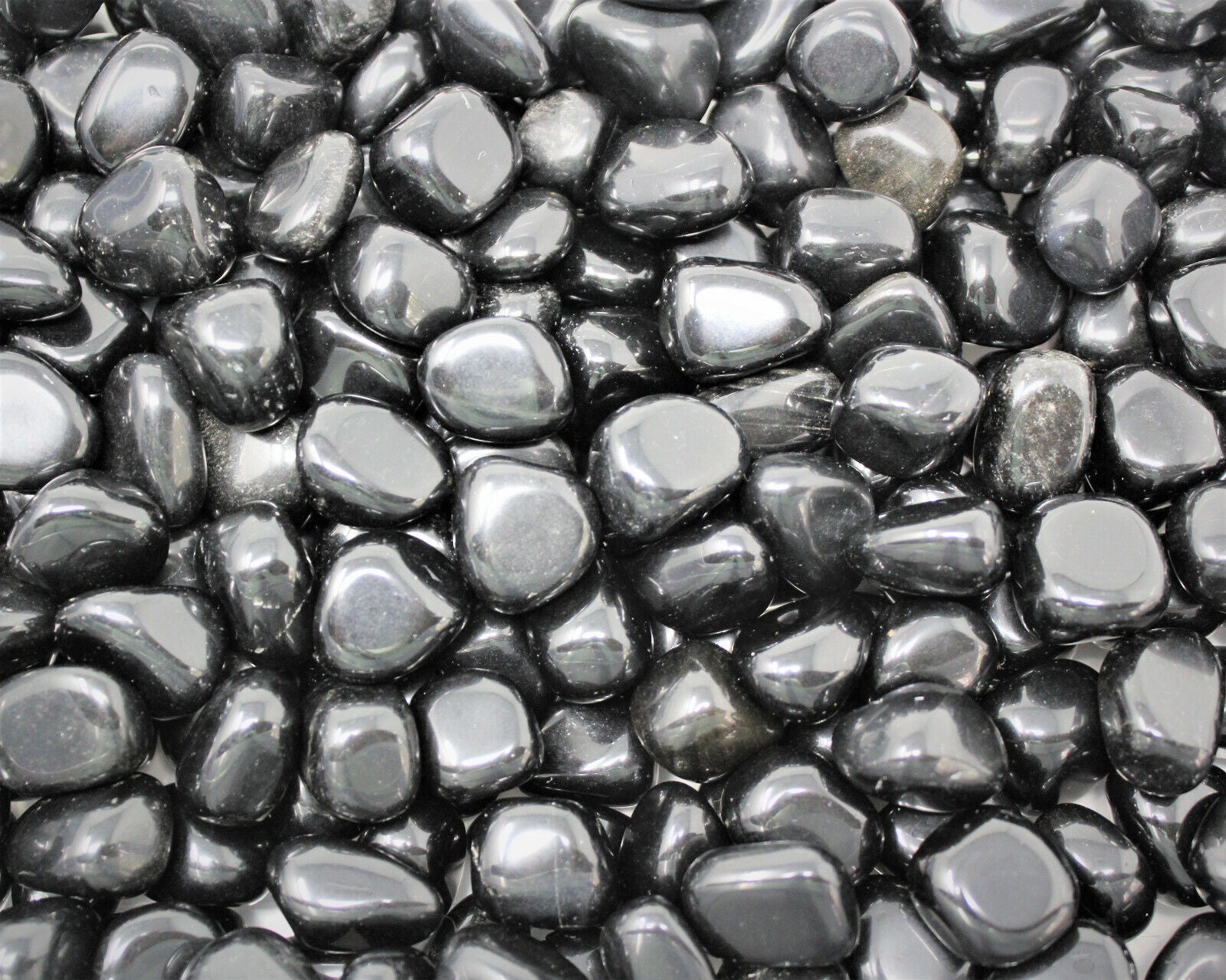 1/4 lb Bulk Lot: Black Obsidian Tumbled Stone (Crystal Healing Reiki) 4 oz