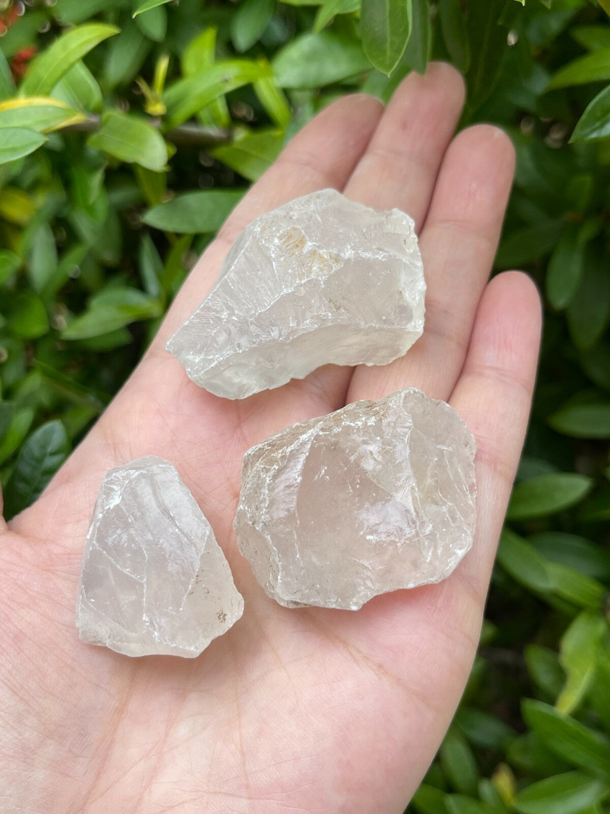 Natural Rough Clear Quartz Chunks, 1-2" Raw Clear Quartz, Pick How Many