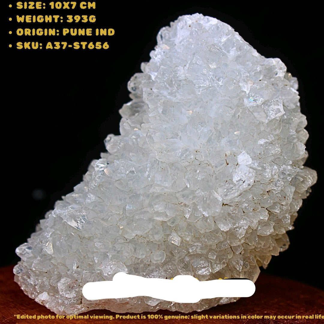 393g Rainbow Quartz Cluster Crystal Natural Healing Mineral Stone India