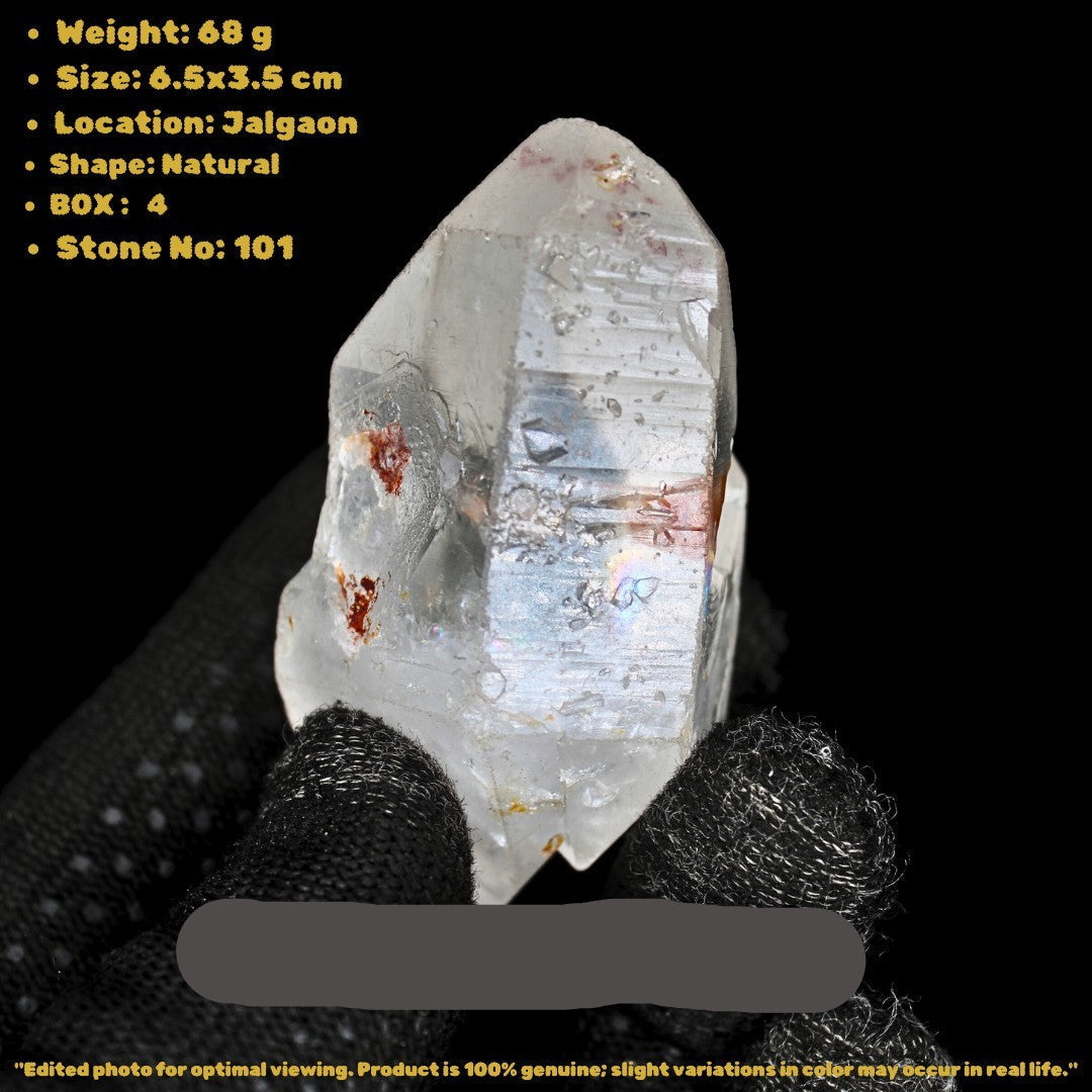 Clear Quartz Crystal 68g 6.5x3.5 cm Natural Point Collector Healing Stone