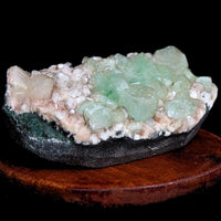 360g Green Apophyllite & Heulandite Cluster from India Rare Mineral Specimen