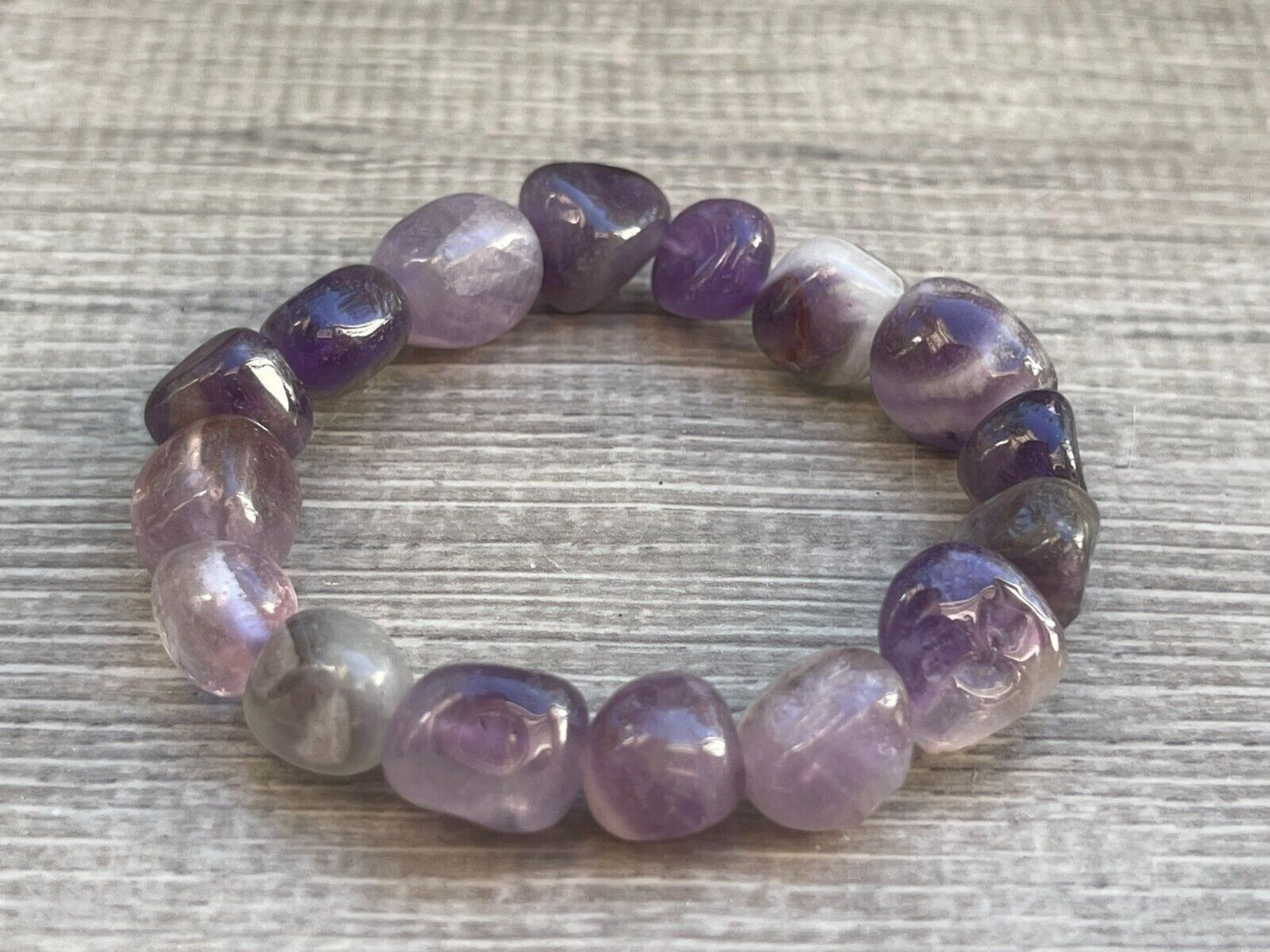 Wholesale Grade A++ Gemstone Nugget Bracelet, Choose from 18 Gemstone Types