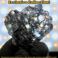 Calcite Black Rutile Inclusions 45g Rare Mineral Specimen India 6x4.5cm