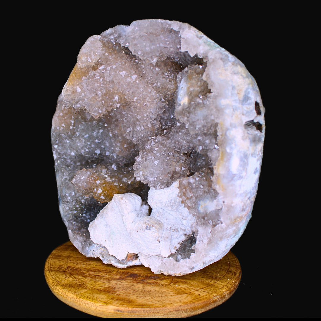 Huge 3.53 Lbs Smokey Tuxedo Amethyst Cluster | Rare Georgia Quartz Crystal