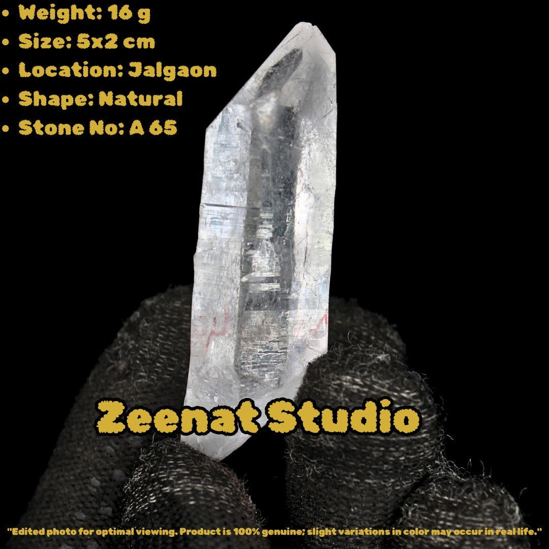 16g Natural Clear Himalayan Quartz Point Reiki Energy Wand 5x2 Cm