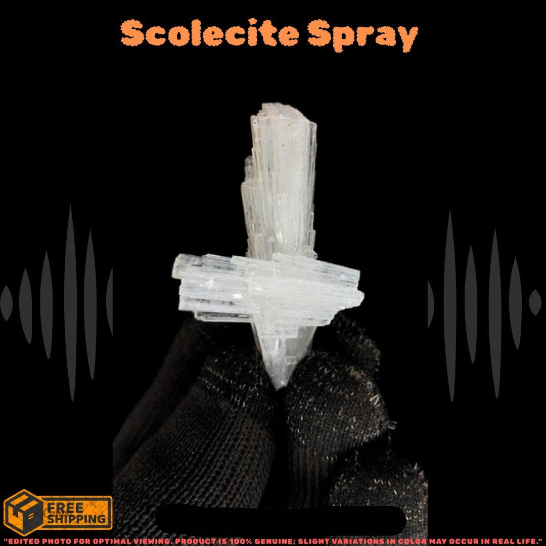 10g Natural Scolecite Cluster Zeolite Crystal Mineral Healing Stone India