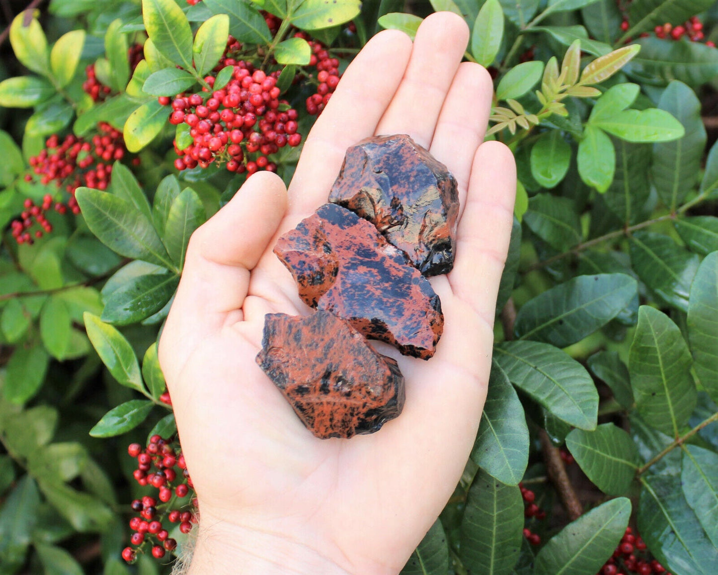 Raw Natural Mahogany Obsidian Crystals - Choose How Many - Raw Obsidian Stones