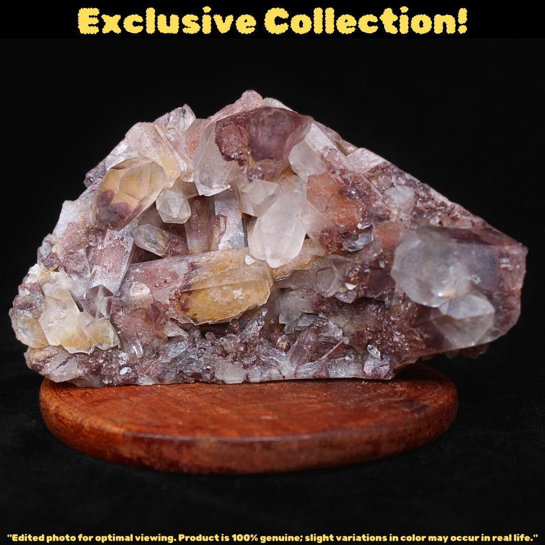 Phantom Quartz Cluster 510g 14x8 cm Rare Natural Crystal Healing Specimen