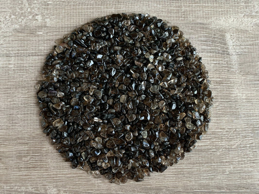 Grade A++ Smoky Quartz Semi Tumbled Gemstone Mini Chip 3- 6mm,Wholesale Bulk Lot