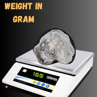 100g Scolecite Spray on MM Quartz Geode Rare Mineral Specimen India