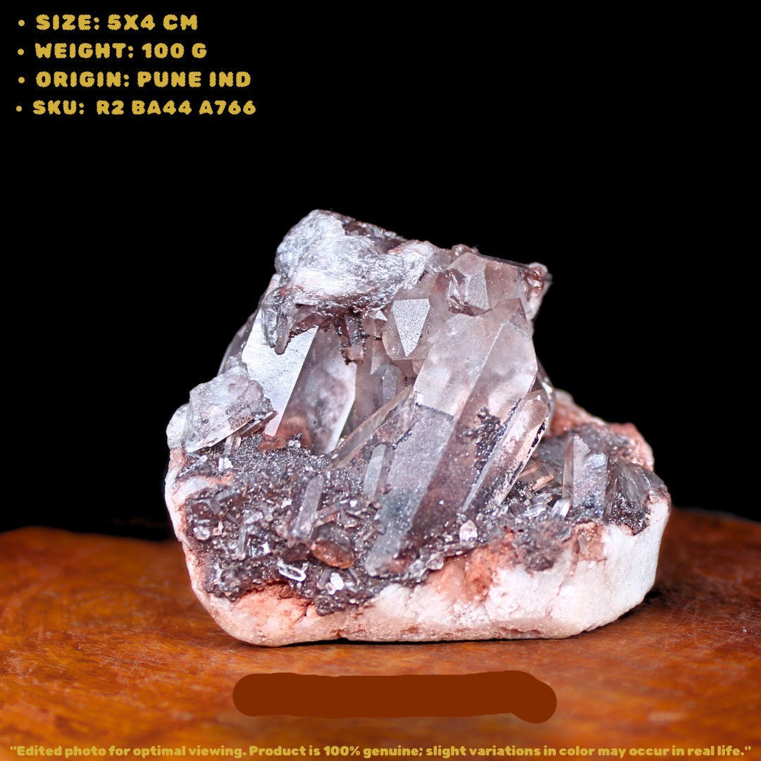 Phantom Quartz Crystal Cluster 100g 5x4 cm Raw Natural Energy Mineral India