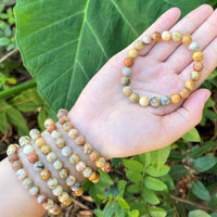 8 mm Bead Gemstone Bracelets: BUY 3 GET 1 FREE! (Stretch Crystal Bead Bracelets)