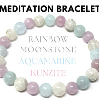 8 mm Bead Gemstone Bracelets: BUY 3 GET 1 FREE! (Stretch Crystal Bead Bracelets)