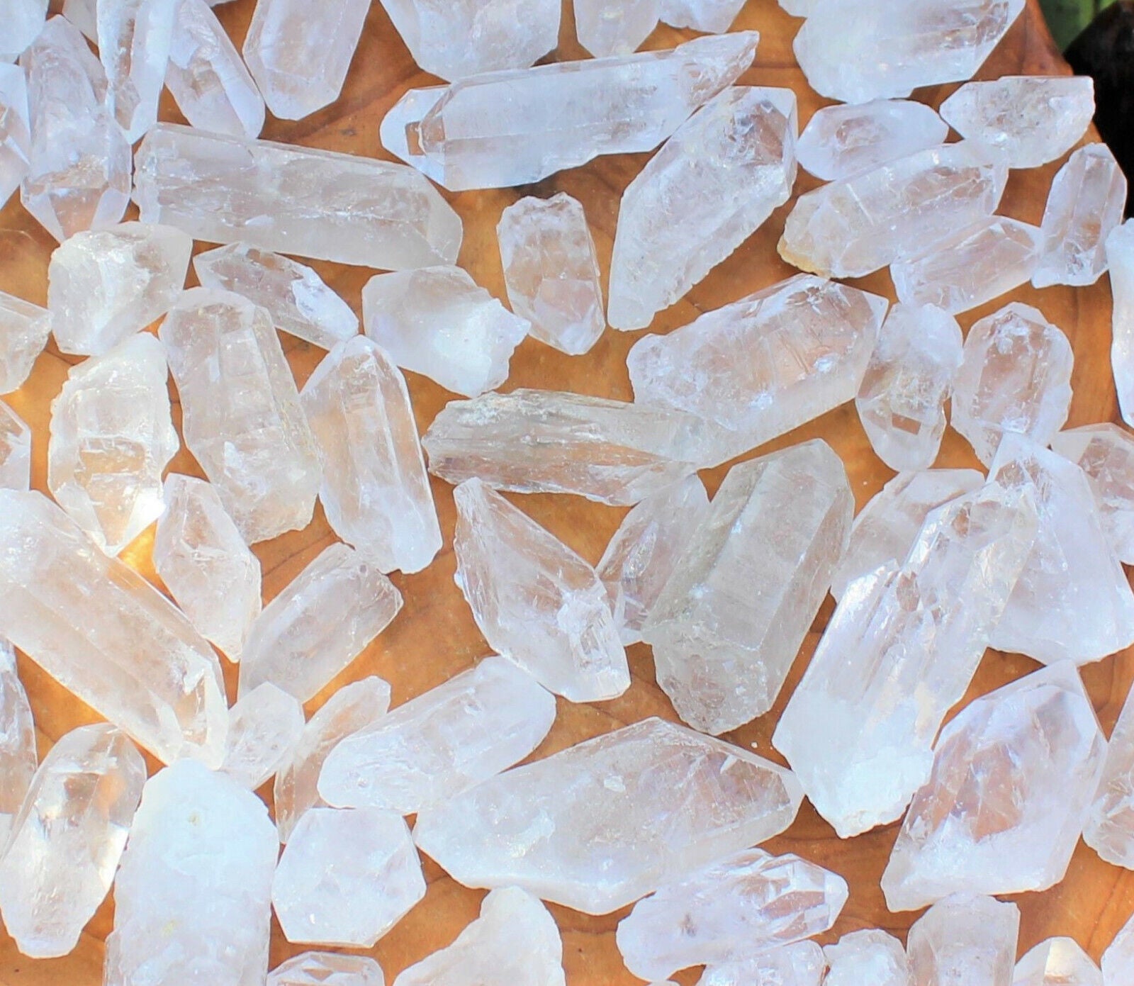 Lot of 3 LARGE Clear Quartz Point Crystals: 1" - 1.5" Crystal Points (US Seller)