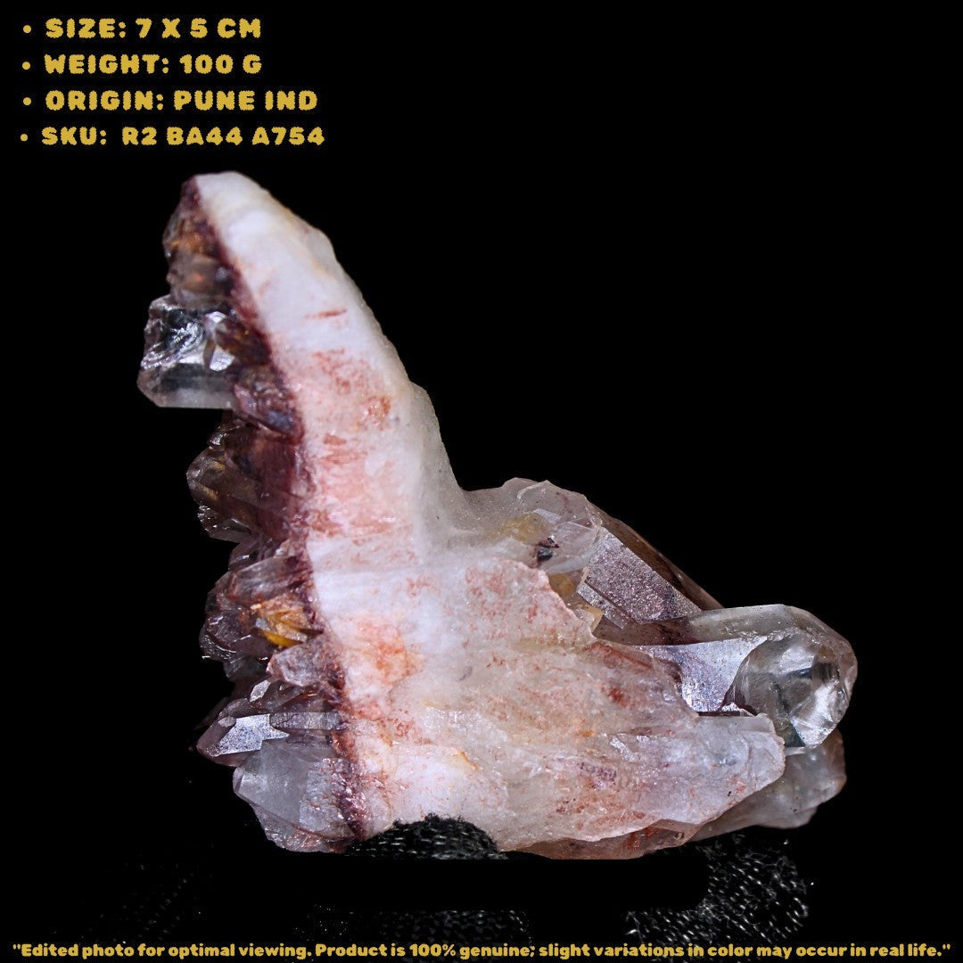 Phantom Quartz 100g 7x5 cm Rare Growth Layers Natural Mineral From India