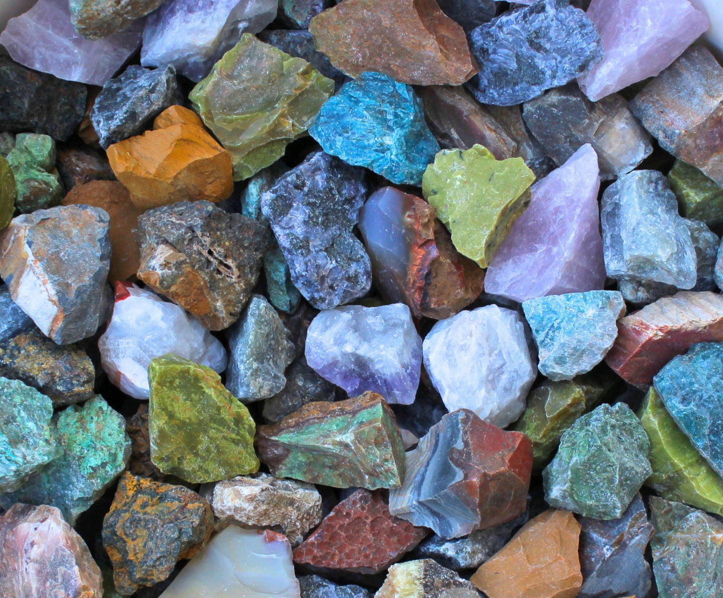 Madagascar Mix - Rough Rocks for Tumbling - Bulk Wholesale 1LB options