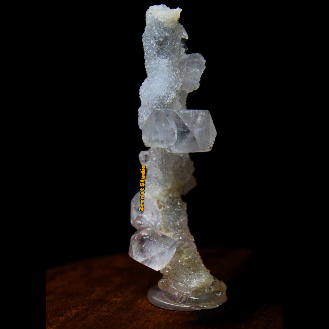 Rare Apophyllite Cluster 8x3cm 166g Perfect Shiny Tower Matrix Mineral Specimen