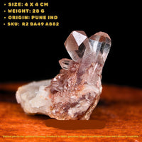 Phantom Clear Quartz Crystal 28g Rare Inclusion Mineral Specimen 4x4cm India