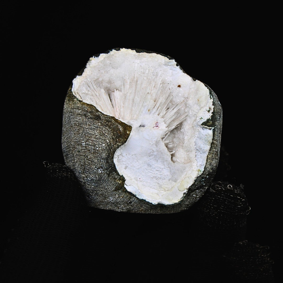 Stunning 120g Scolecite Spray Geode Rare Zeolite Mineral Specimen India