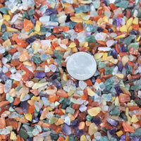 Assorted Semi Tumbled Gemstone Mini Chips 3-10 mm, Tiny, Mixed Chips Bulk Lot