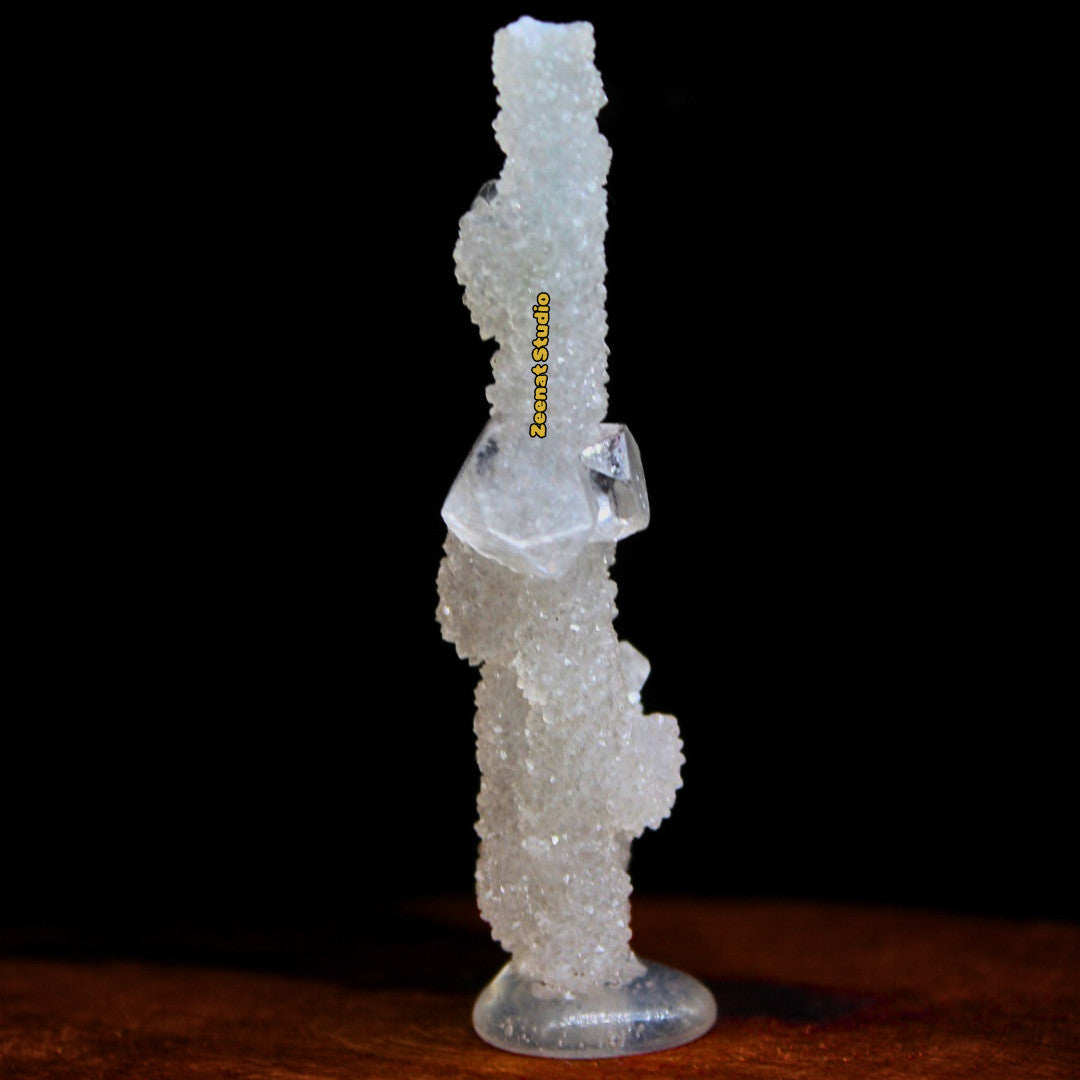 Apophyllite Rare Shiny Tower Cluster 7x2cm 80g Unusual Matrix Mineral Specimen