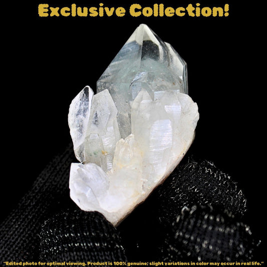 Natural Green Inclusion Clear Quartz Cluster 30g | Mineral Healing Specimen