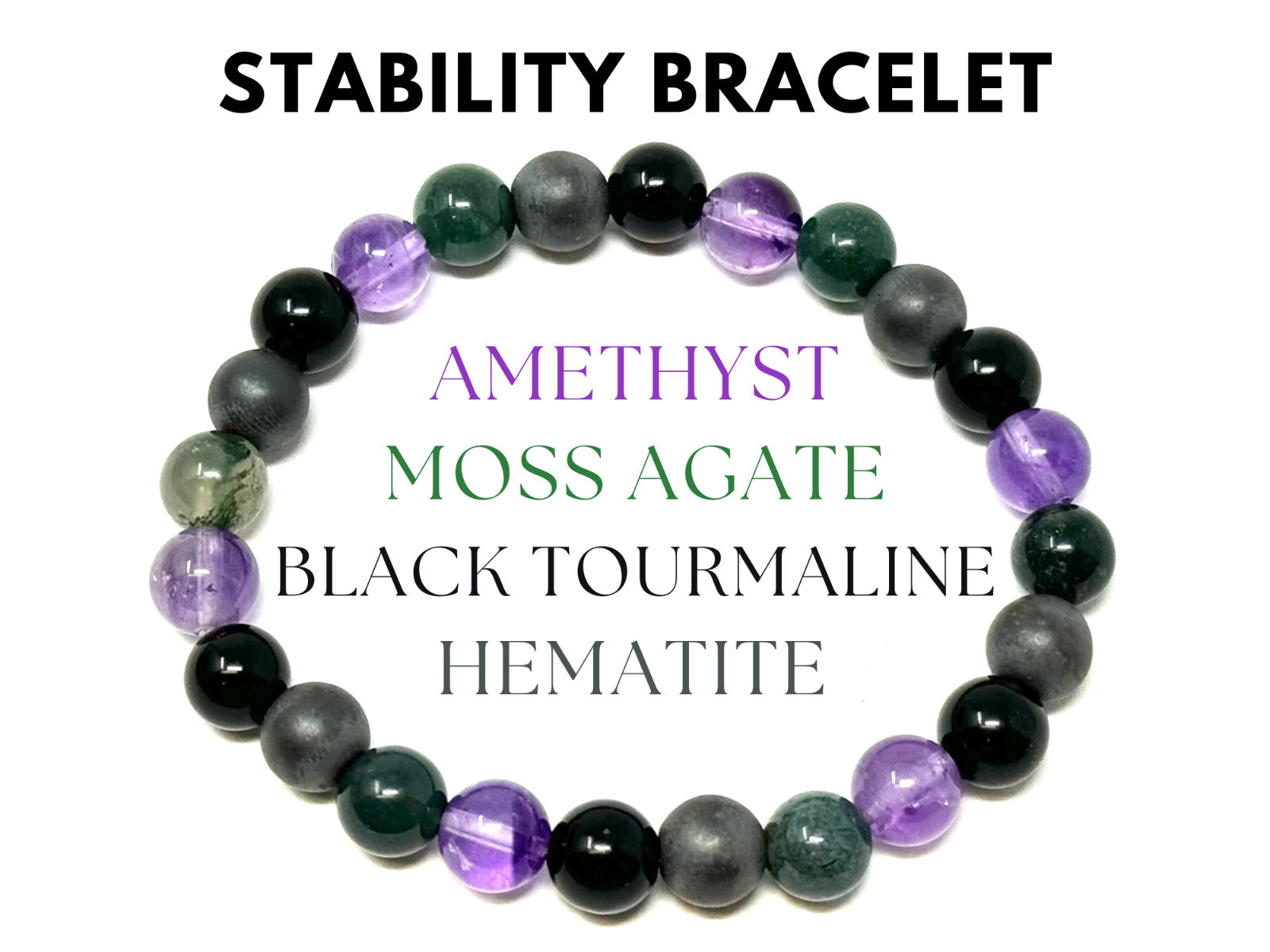 8 mm Bead Gemstone Bracelets: BUY 3 GET 1 FREE! (Stretch Crystal Bead Bracelets)