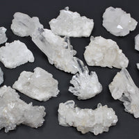 Bulk 1/2 lb (2 - 3 piece lot) Natural Clear Quartz Crystal Clusters Geodes