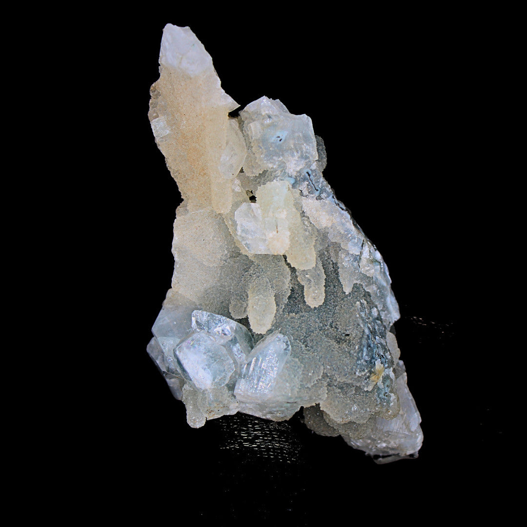 Rare Coral Chalcedony with Apophyllite 105g Mineral Specimen from India