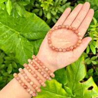 8 mm Bead Gemstone Bracelets: BUY 3 GET 1 FREE! (Stretch Crystal Bead Bracelets)